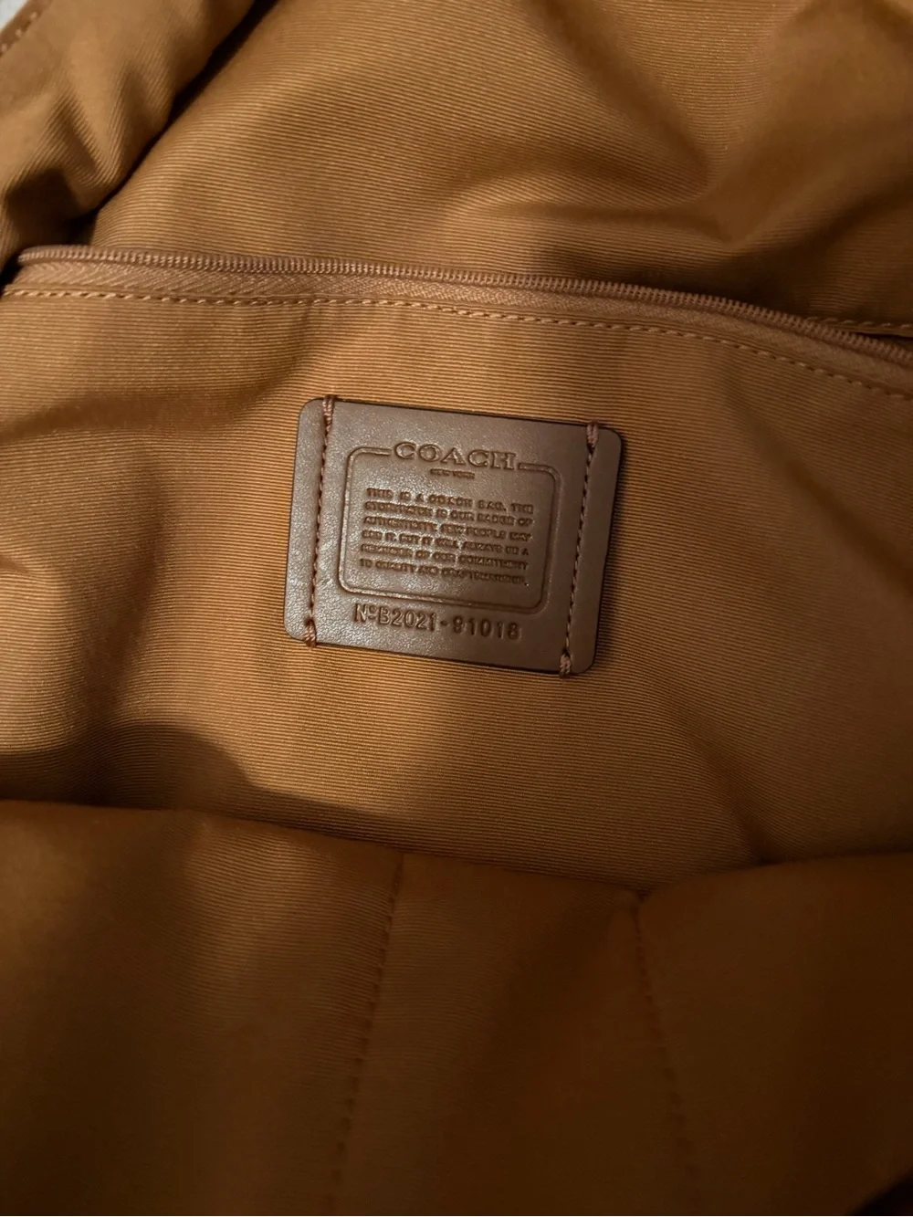 Coach Signature Logo Backpack in Beige and Cream